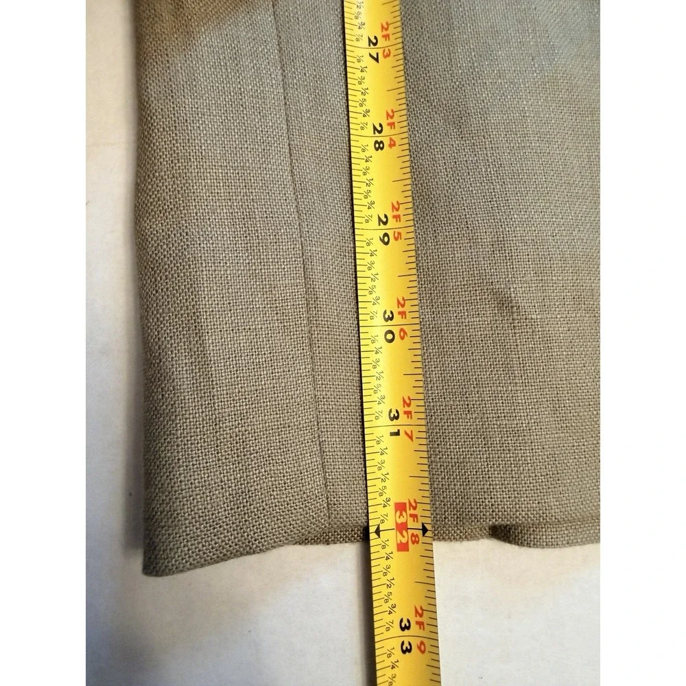Brooks Brothers 1818 Size 36x32 100% Linen Madison Pants Olive Green Straight